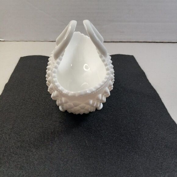 Vintage Hobnail Milk Glass Basket Cottage Core, Country Core, Grandma Core - Picture 2 of 7